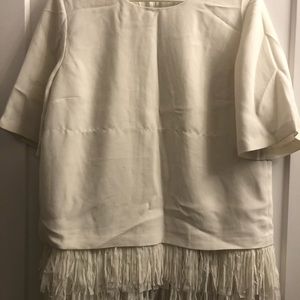 Banana republic crew neck top with tassel